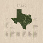 Texas Parks by Finlay McNevin on GIANT ART - green typography