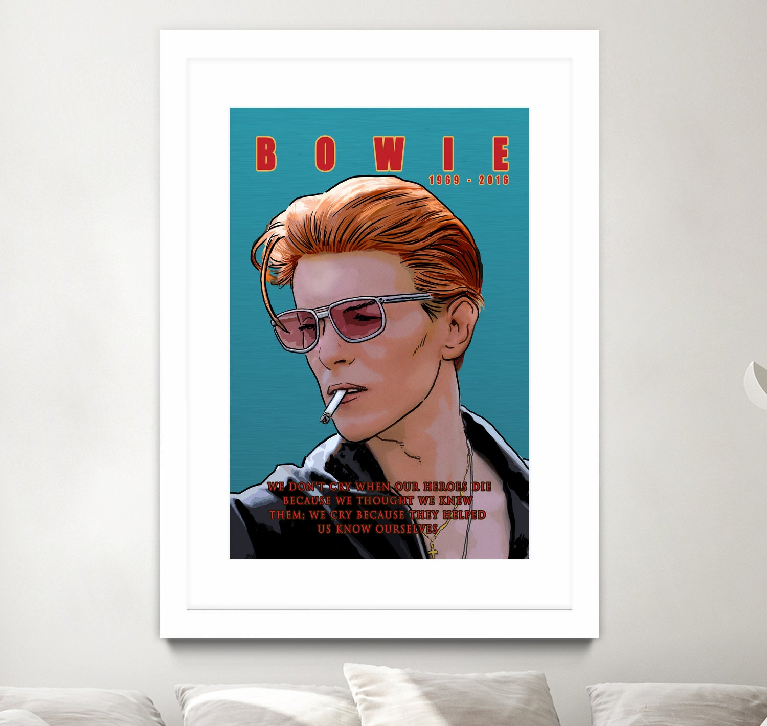 Bowie: Memento mori by Dan Avenell on GIANT ART - blue digital painting