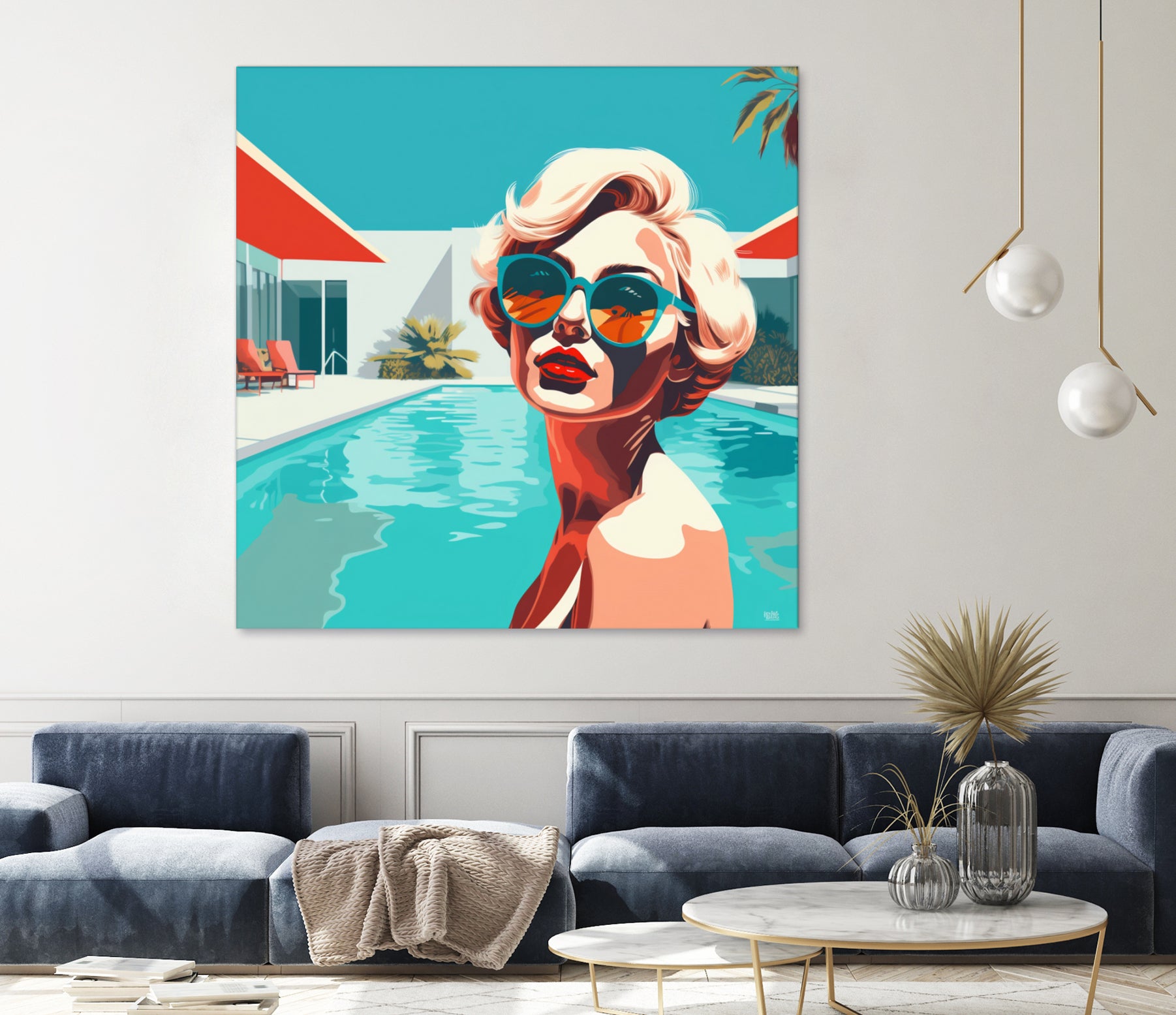 SWIMMING POOL by Sauter Claudia on GIANT ART - blue digital painting