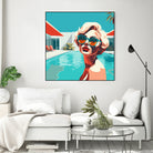 SWIMMING POOL by Sauter Claudia on GIANT ART - blue digital painting