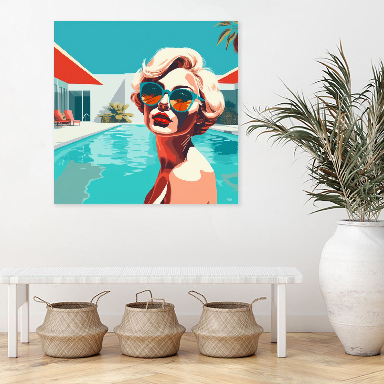 SWIMMING POOL by Sauter Claudia on GIANT ART - blue digital painting