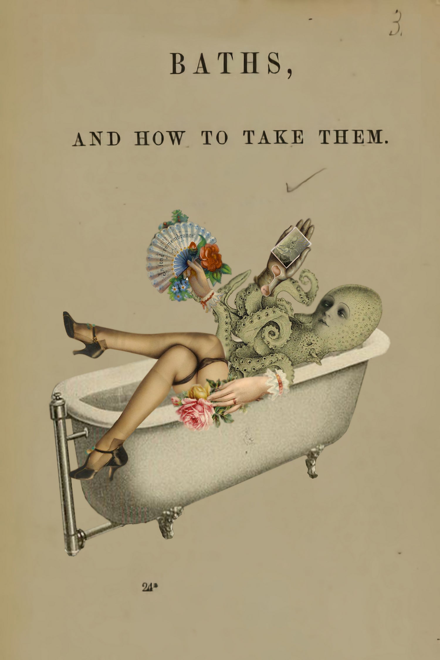 baths and how to take them by Julia Lillard on GIANT ART - gray photo manipulation