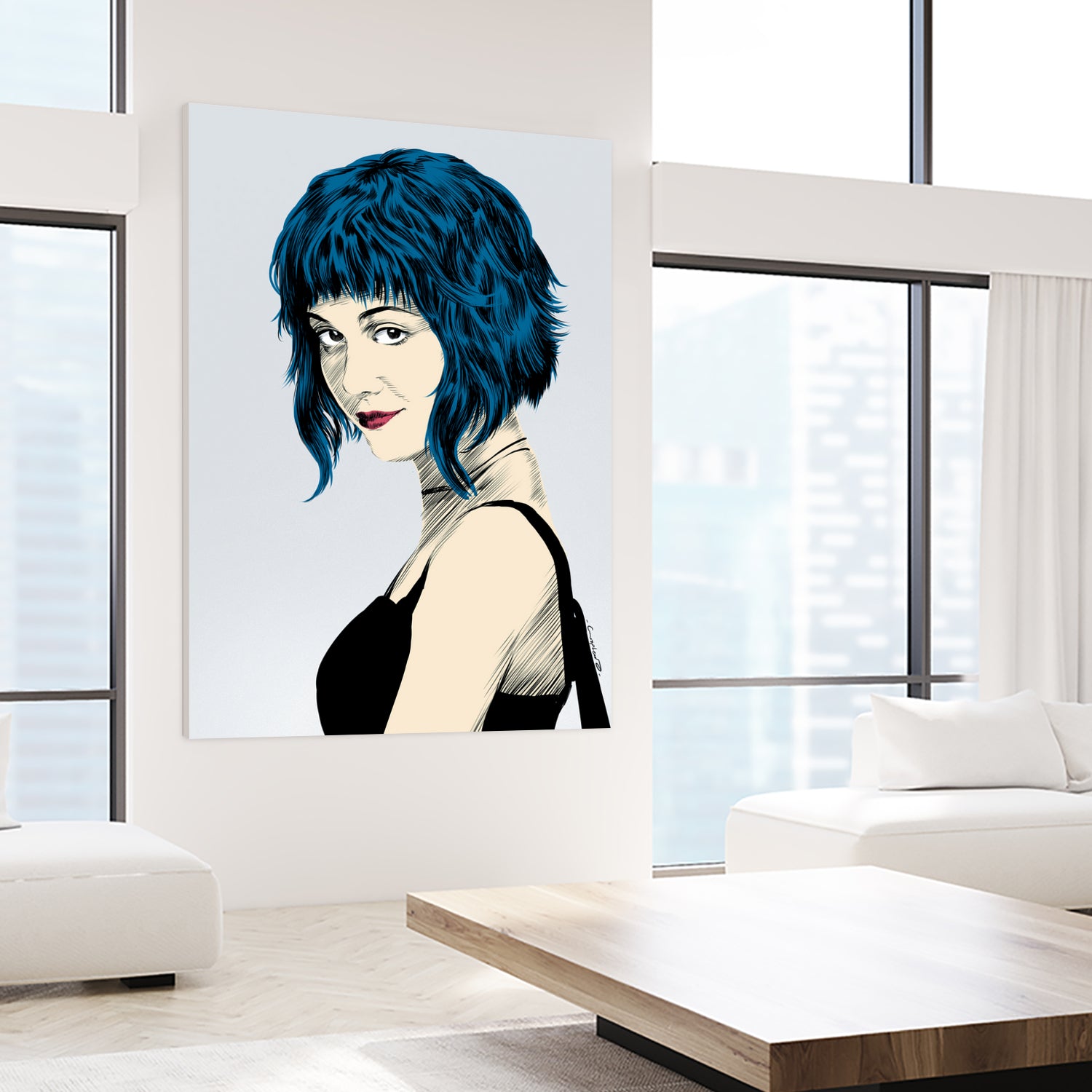 Ramona Flowers by Paola Morpheus on GIANT ART - blue digital painting