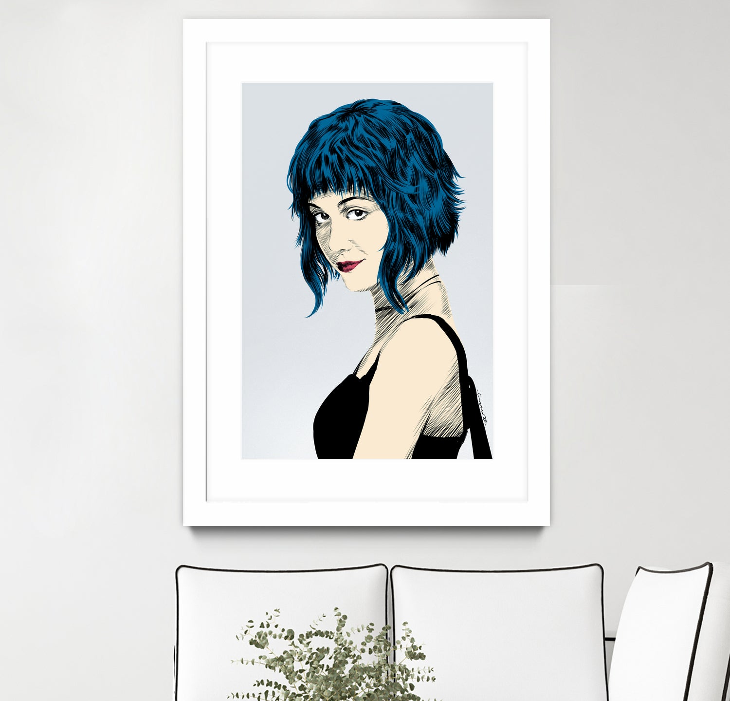 Ramona Flowers by Paola Morpheus on GIANT ART - blue digital painting