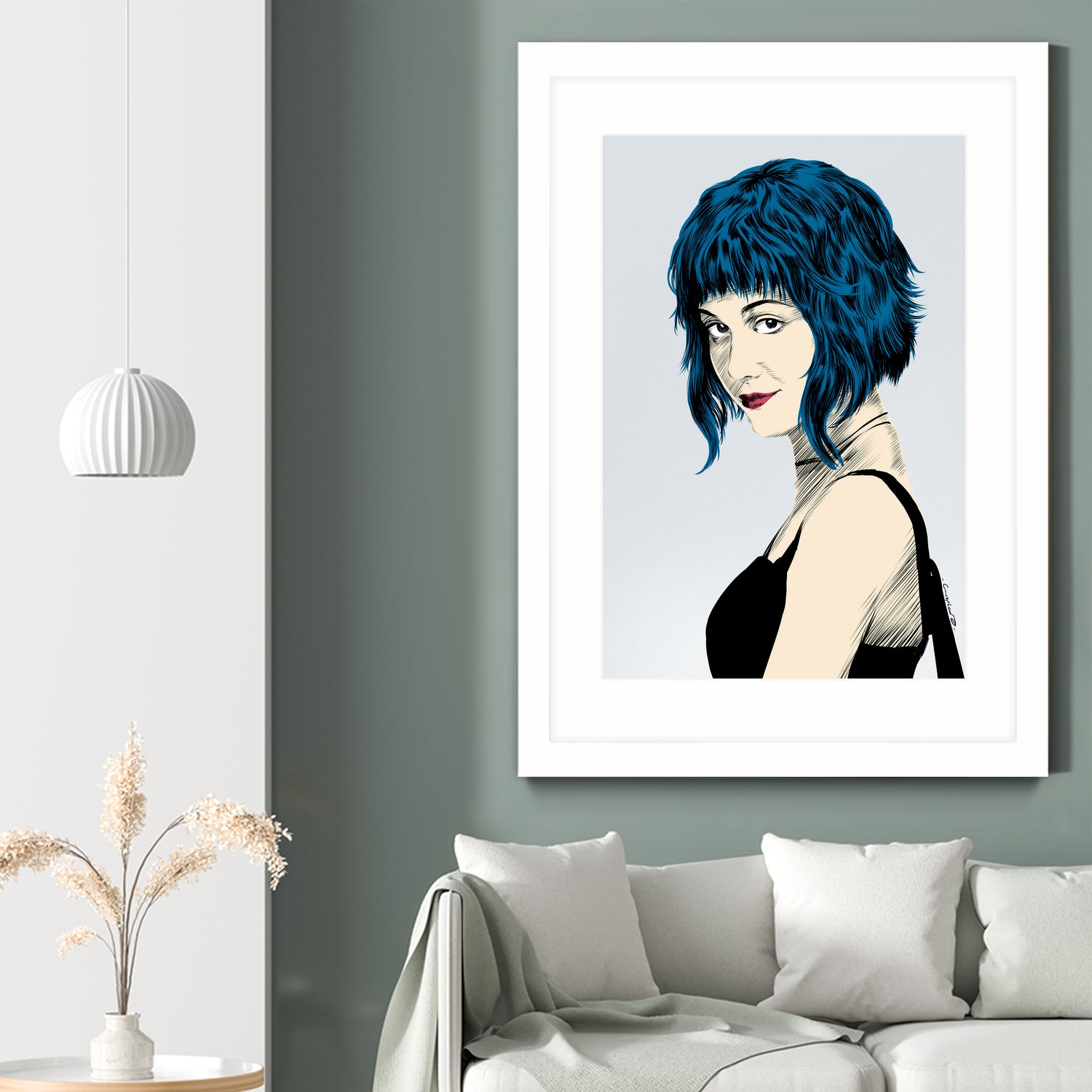 Ramona Flowers by Paola Morpheus on GIANT ART - blue digital painting