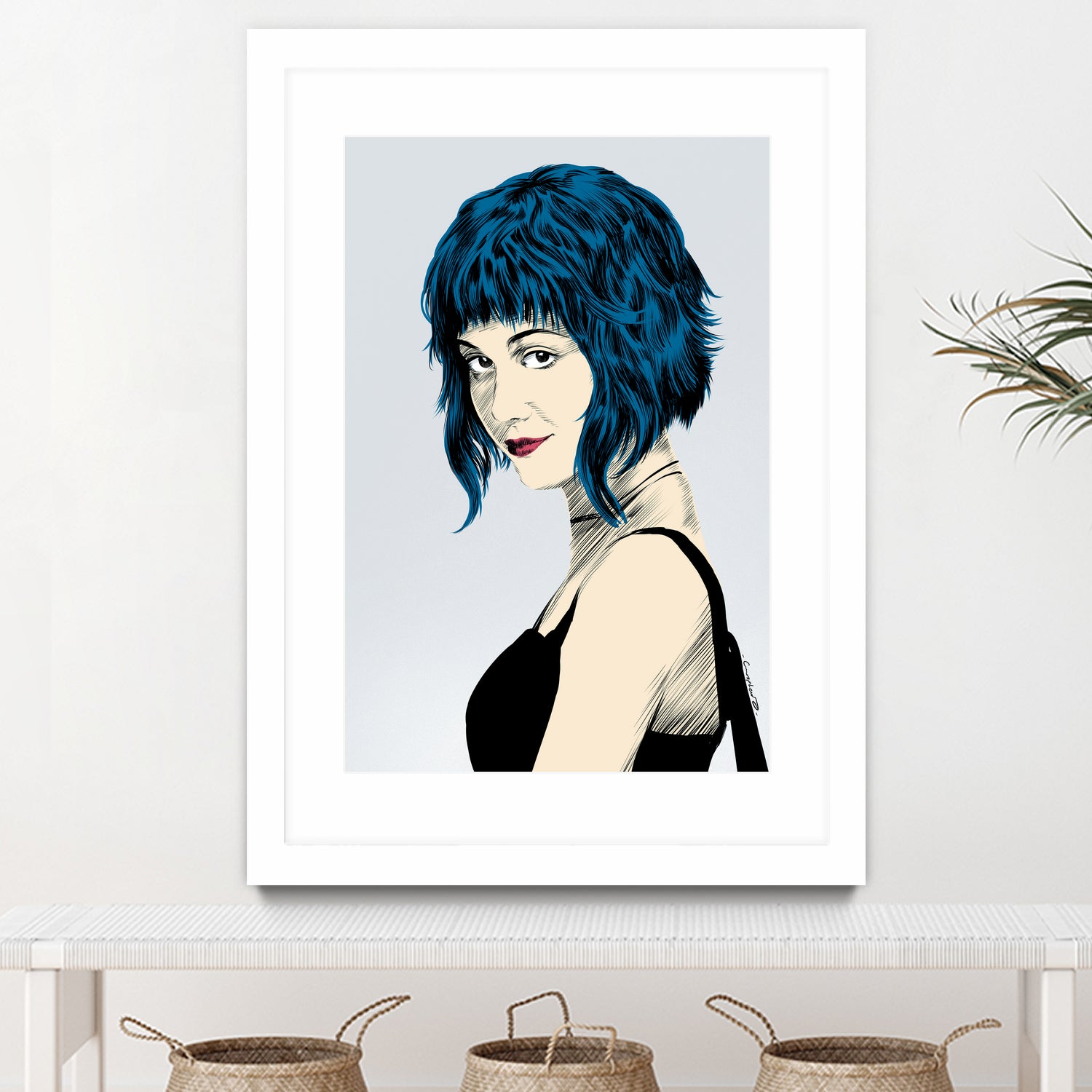 Ramona Flowers by Paola Morpheus on GIANT ART - blue digital painting