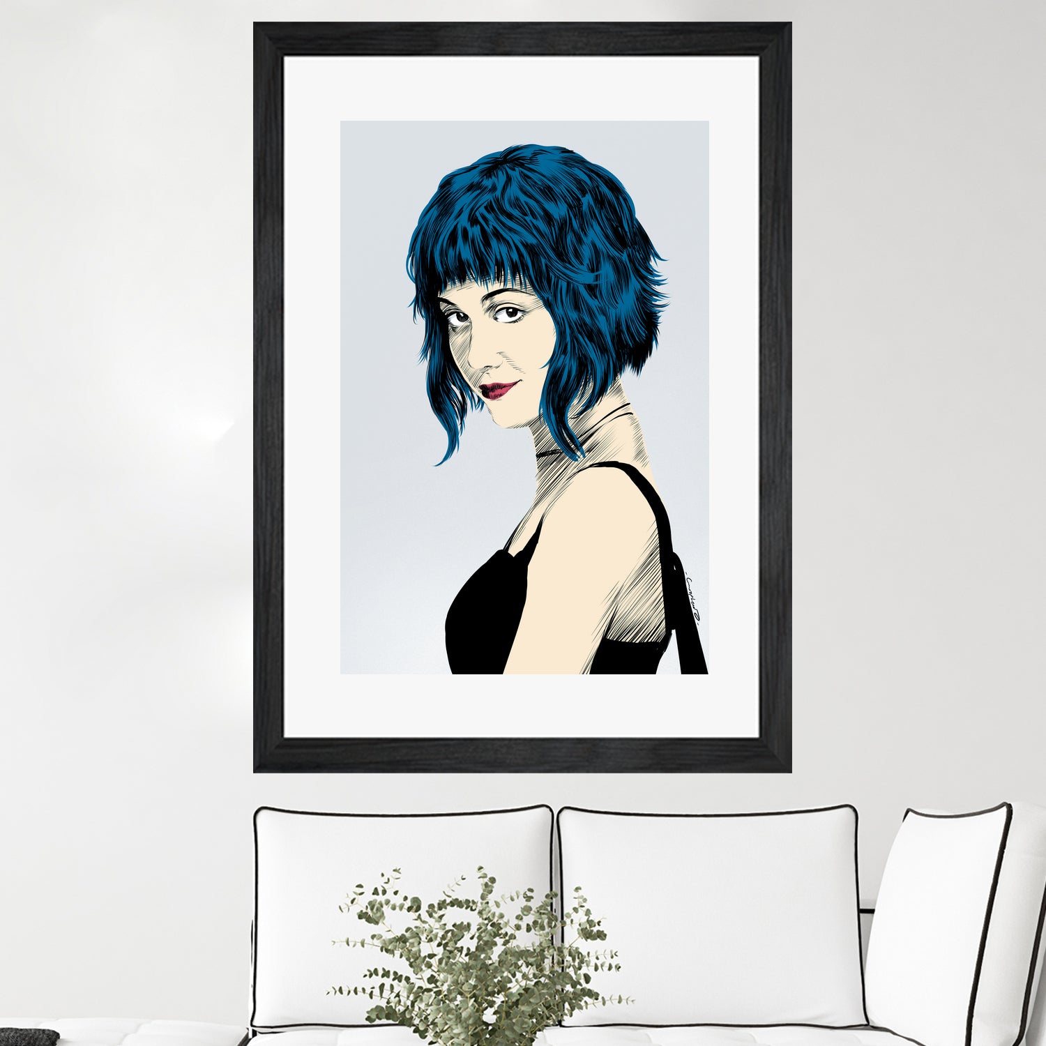 Ramona Flowers by Paola Morpheus on GIANT ART - blue digital painting