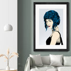 Ramona Flowers by Paola Morpheus on GIANT ART - blue digital painting