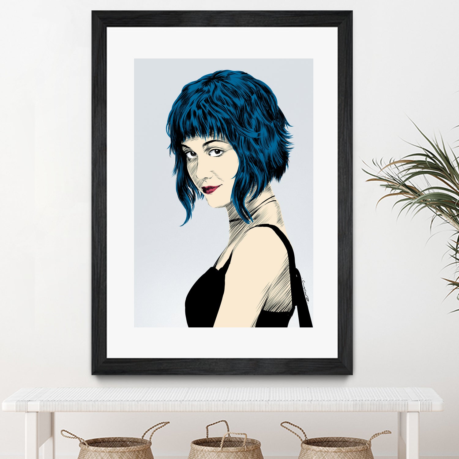 Ramona Flowers by Paola Morpheus on GIANT ART - blue digital painting