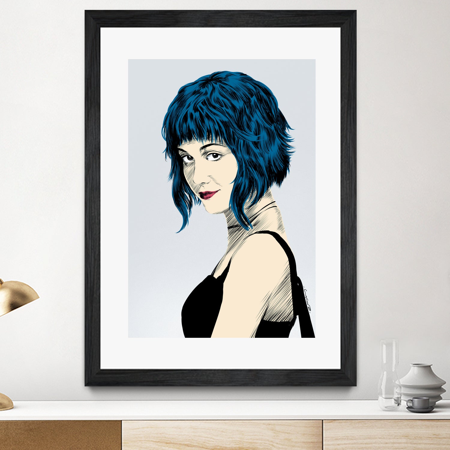 Ramona Flowers by Paola Morpheus on GIANT ART - blue digital painting