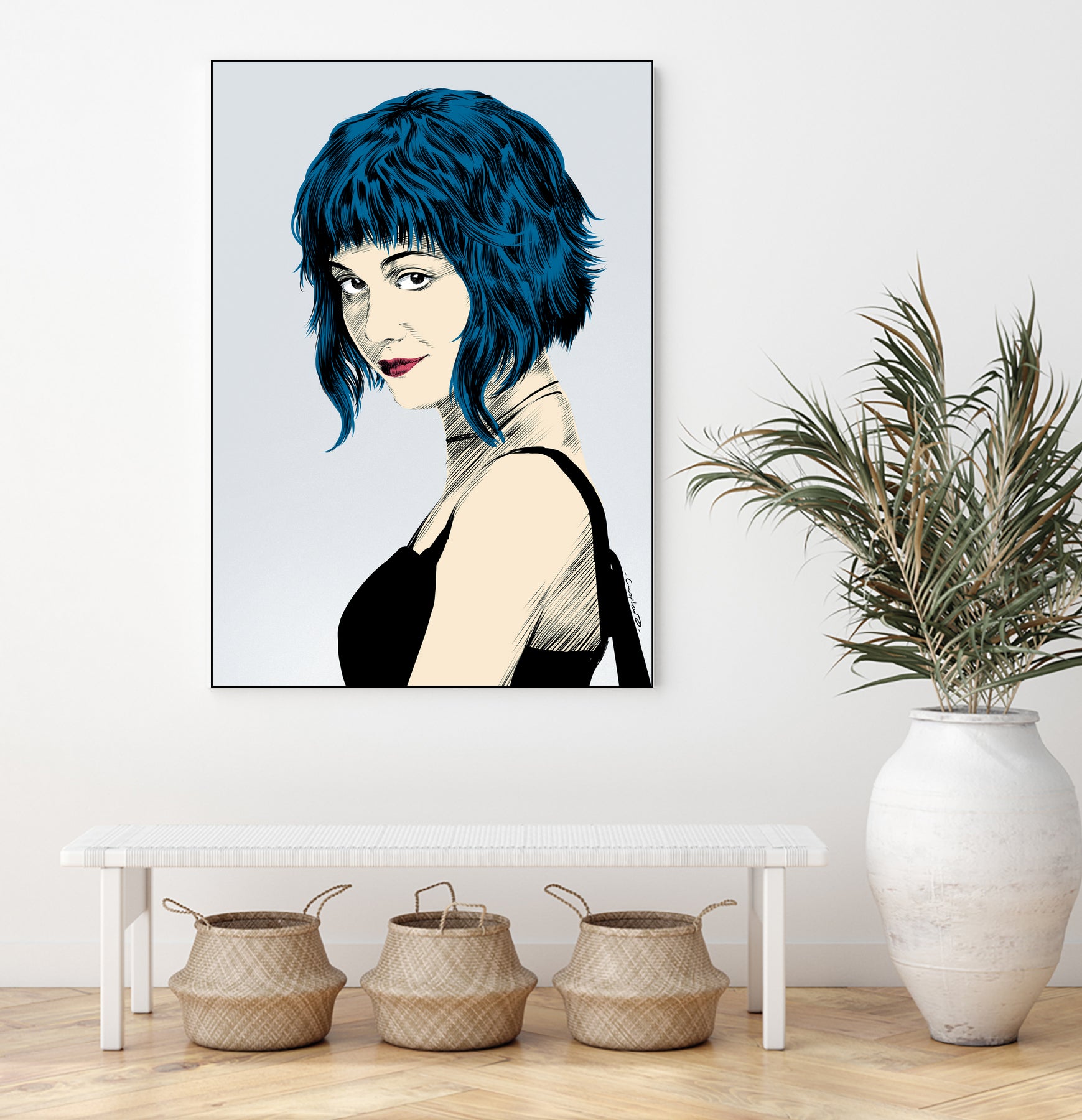 Ramona Flowers by Paola Morpheus on GIANT ART - blue digital painting