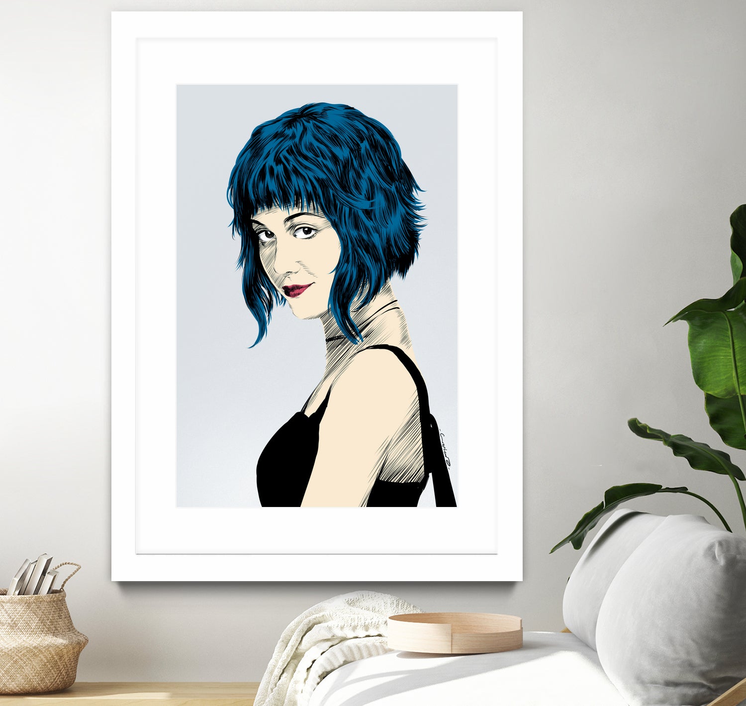 Ramona Flowers by Paola Morpheus on GIANT ART - blue digital painting