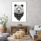 Wild bear by Solti Balázs on GIANT ART - white digital drawing