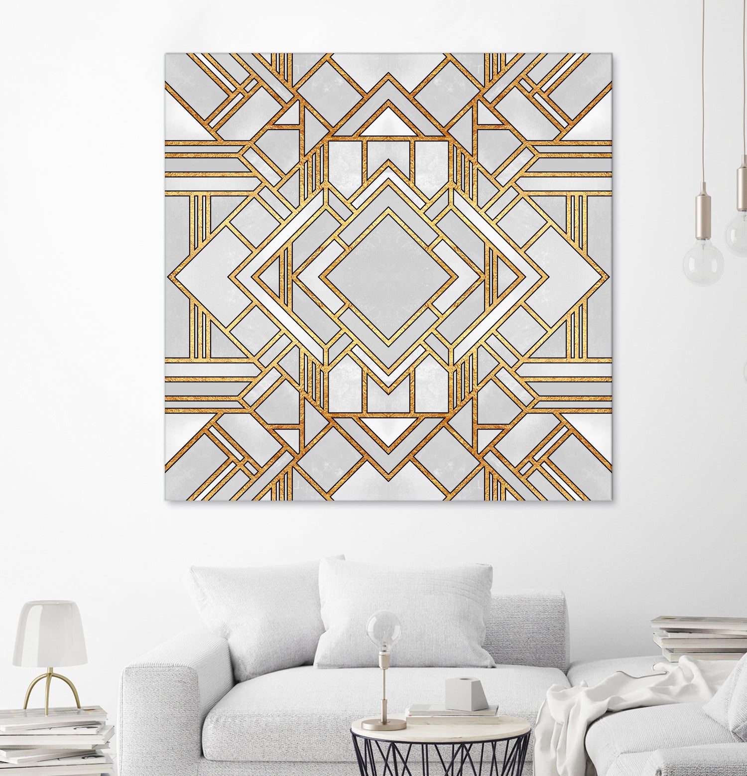 Art Deco 1 by Elisabeth Fredriksson on GIANT ART - white mixed media