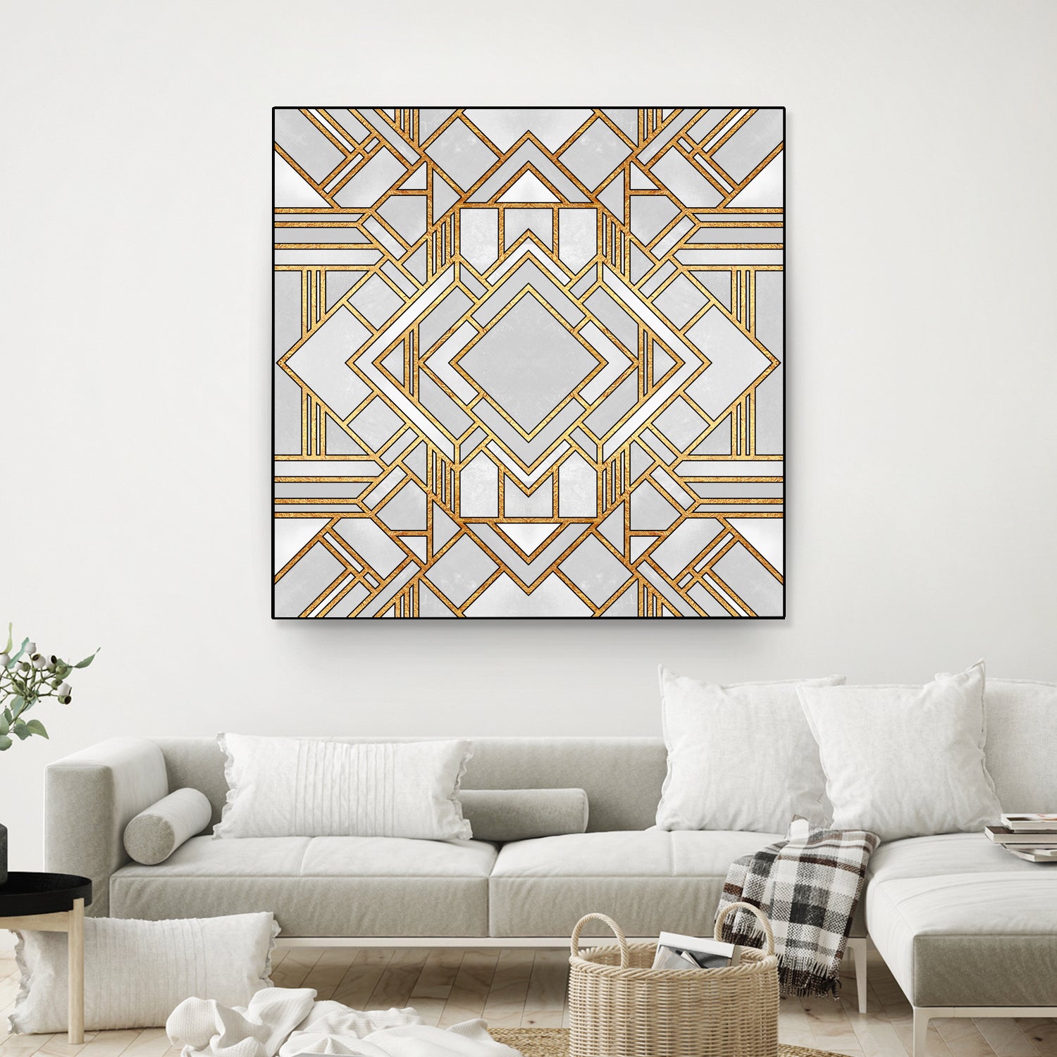 Art Deco 1 by Elisabeth Fredriksson on GIANT ART - white mixed media