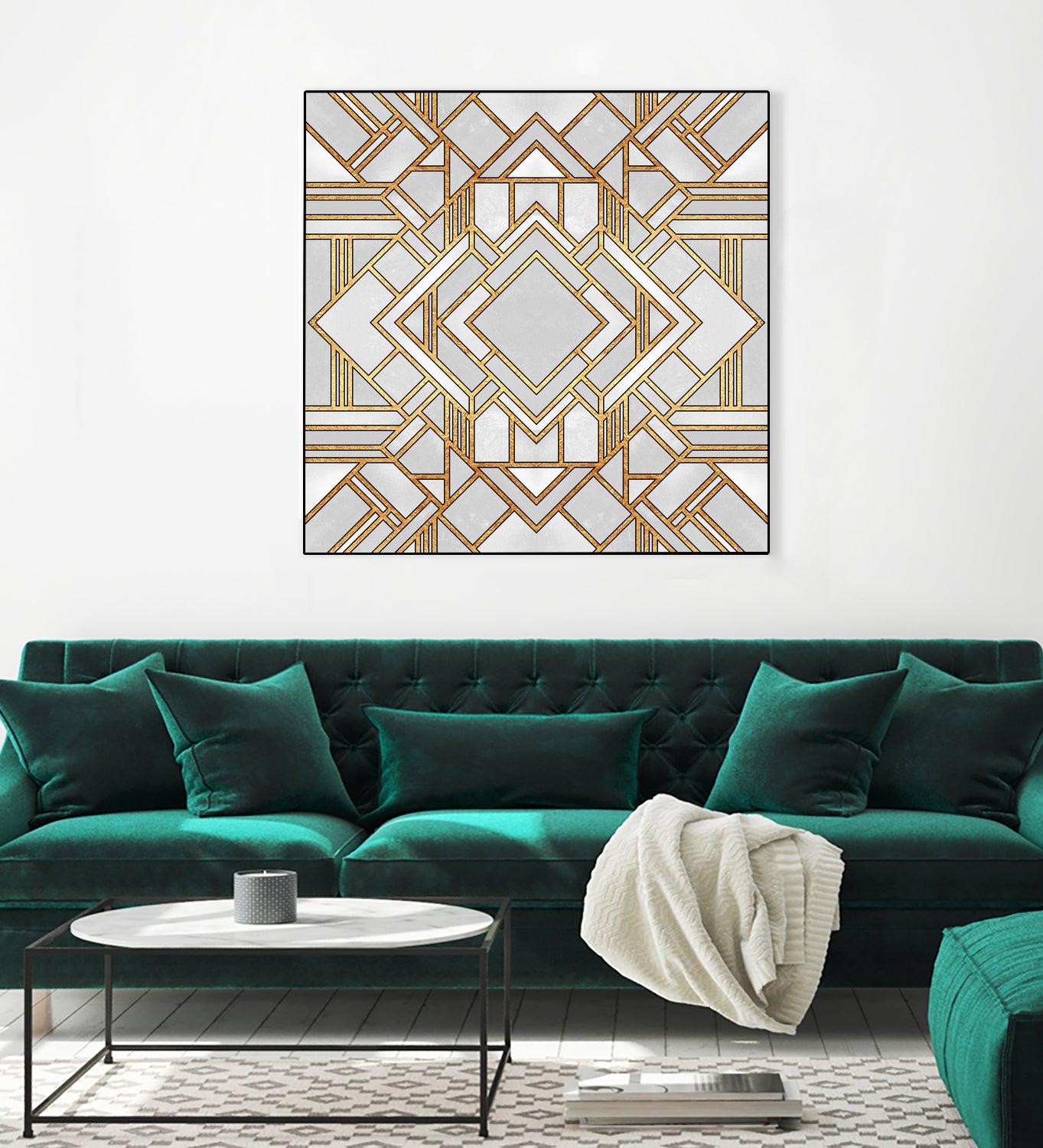 Art Deco 1 by Elisabeth Fredriksson on GIANT ART - white mixed media