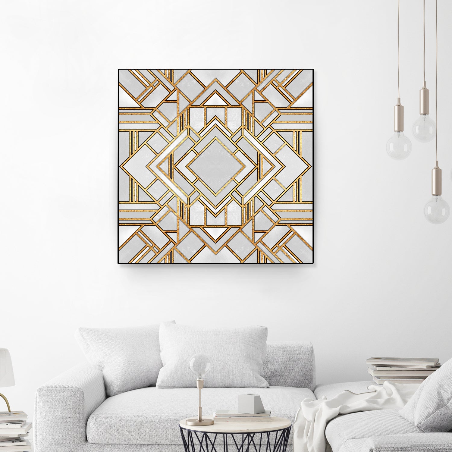 Art Deco 1 by Elisabeth Fredriksson on GIANT ART - white mixed media