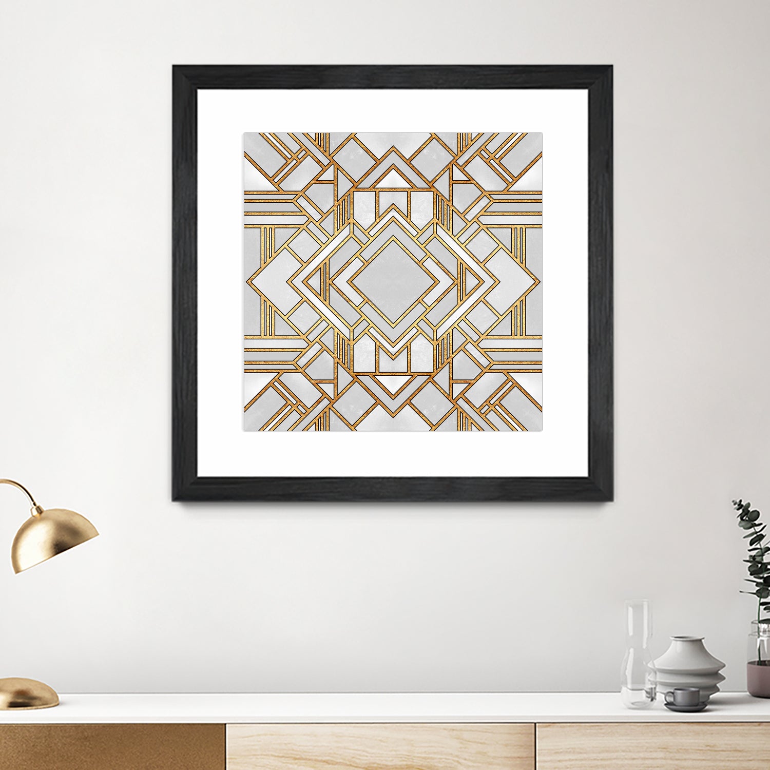 Art Deco 1 by Elisabeth Fredriksson on GIANT ART - white mixed media