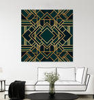 Art Deco 2 by Elisabeth Fredriksson on GIANT ART - green mixed media