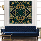 Art Deco 2 by Elisabeth Fredriksson on GIANT ART - green mixed media