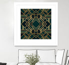 Art Deco 2 by Elisabeth Fredriksson on GIANT ART - green mixed media