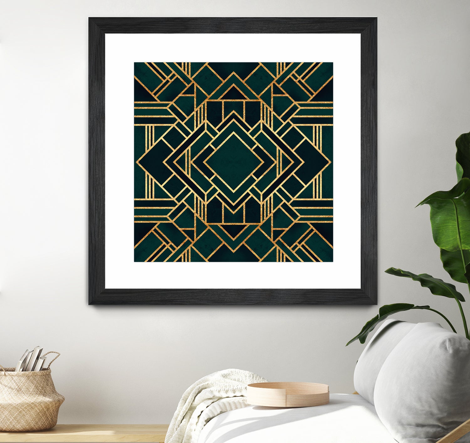 Art Deco 2 by Elisabeth Fredriksson on GIANT ART - green mixed media