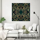 Art Deco 2 by Elisabeth Fredriksson on GIANT ART - green mixed media