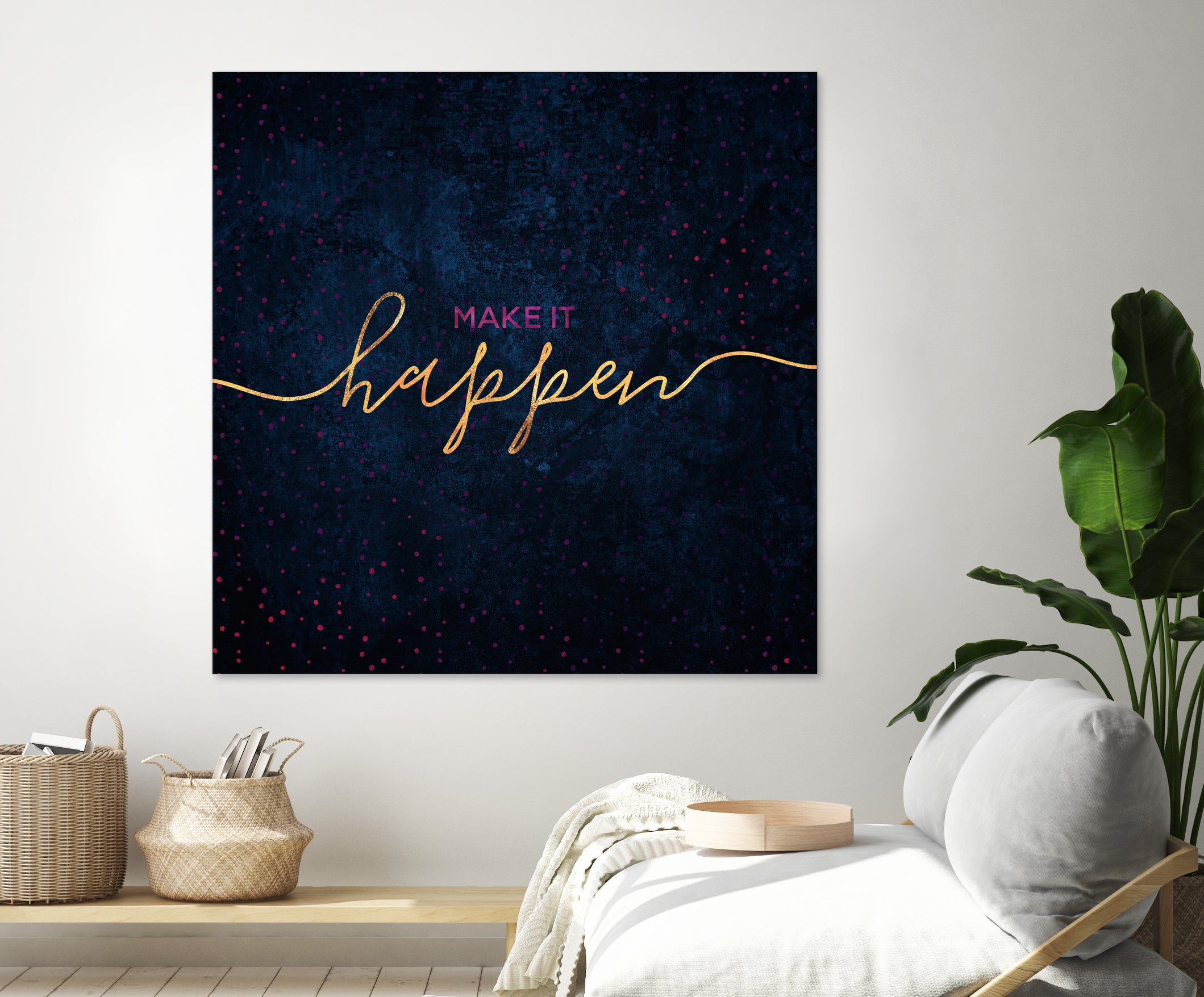 Make it happen / 2 by Elisabeth Fredriksson on GIANT ART - blue typography