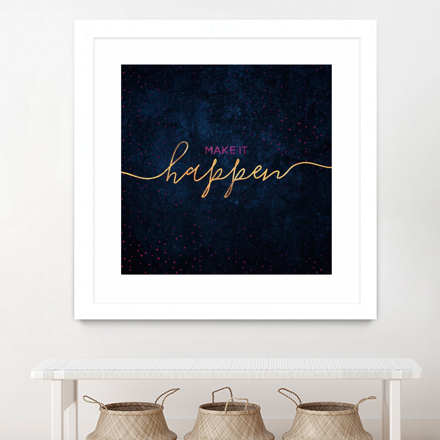 Make it happen / 2 by Elisabeth Fredriksson on GIANT ART - blue typography