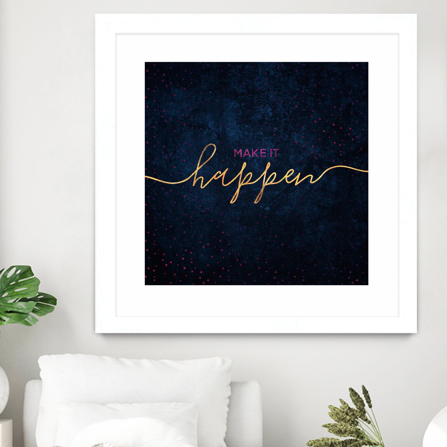 Make it happen / 2 by Elisabeth Fredriksson on GIANT ART - blue typography