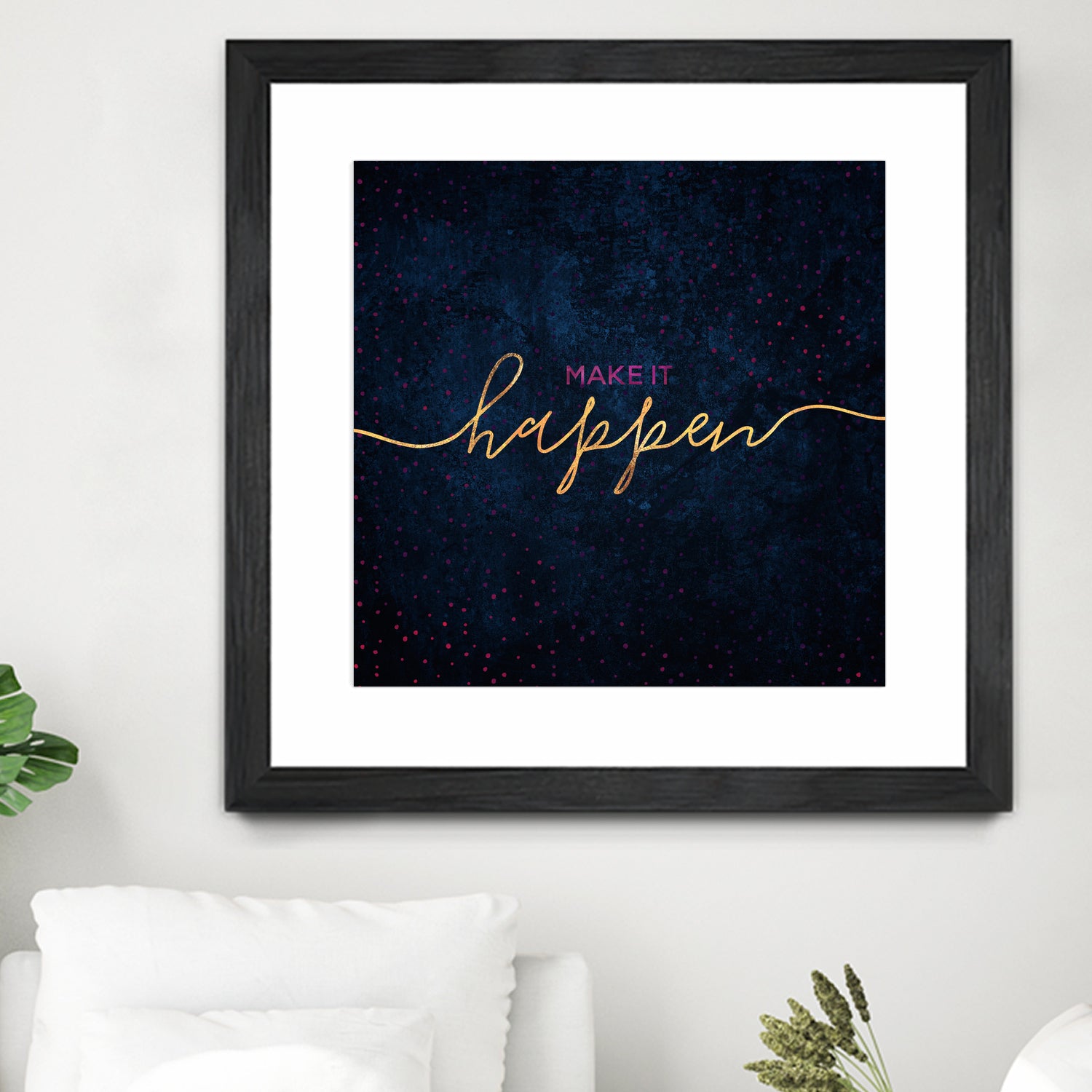 Make it happen / 2 by Elisabeth Fredriksson on GIANT ART - blue typography