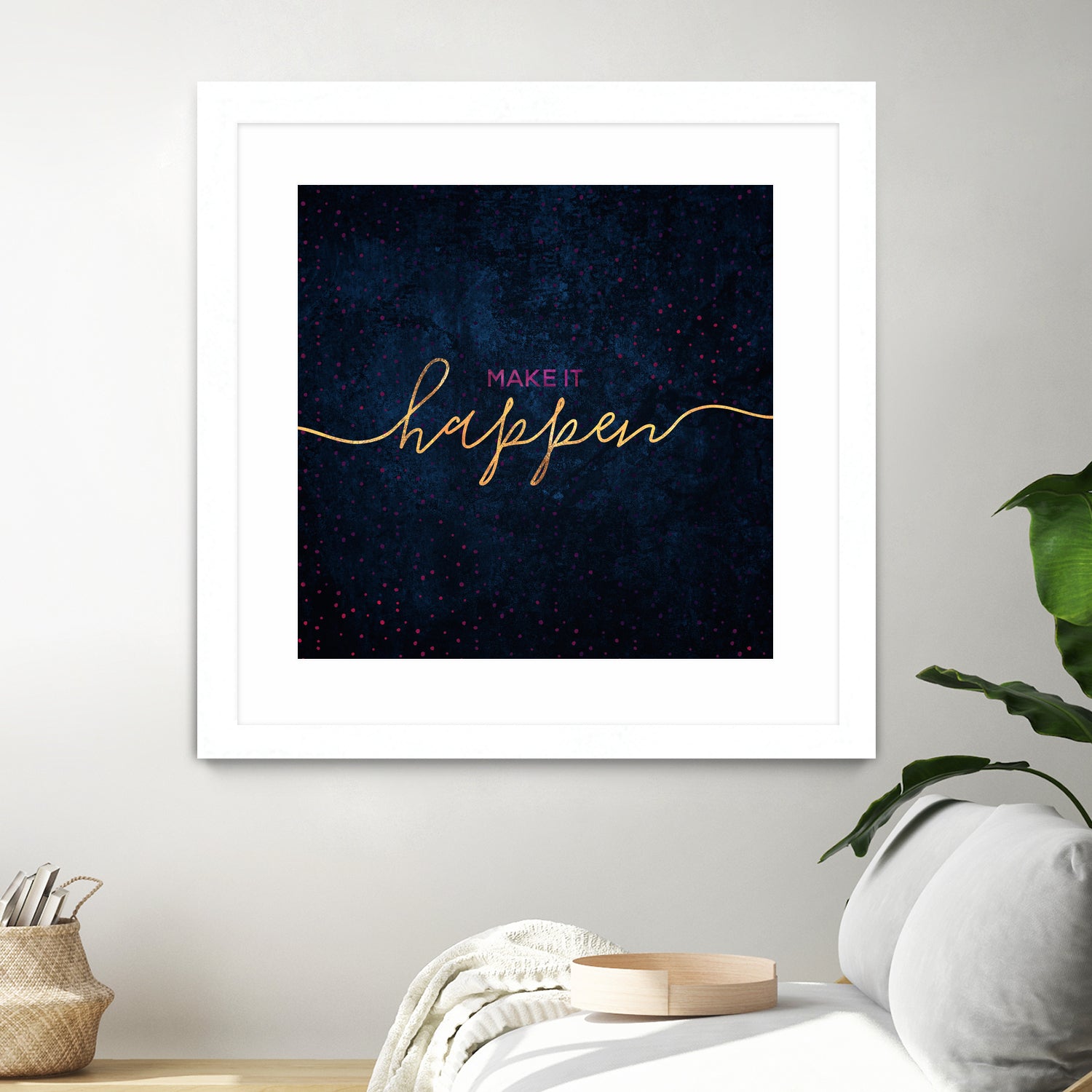 Make it happen / 2 by Elisabeth Fredriksson on GIANT ART - blue typography