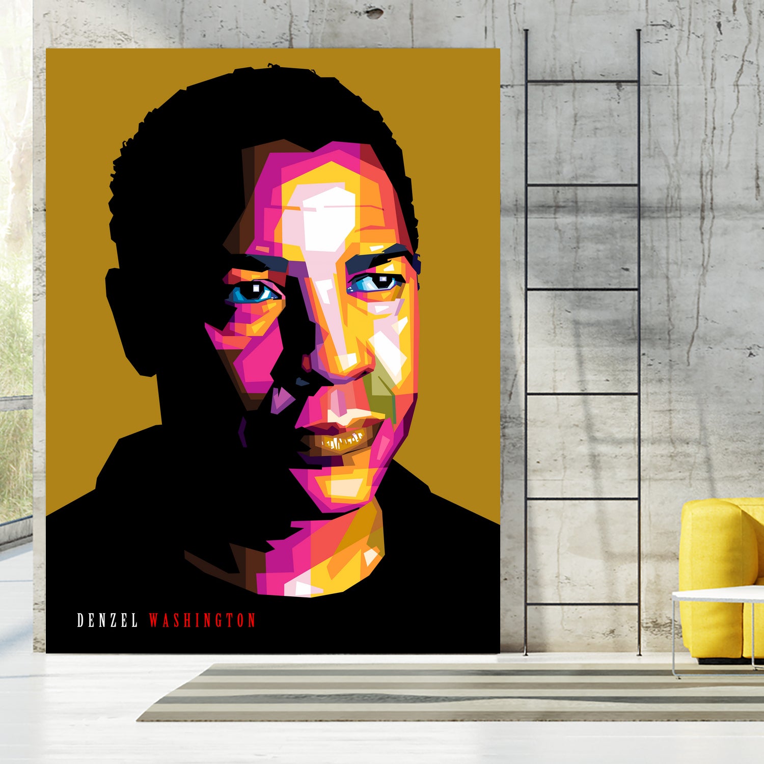 Denzel Washington by Sherlock Wijaya on GIANT ART - white photo illustration