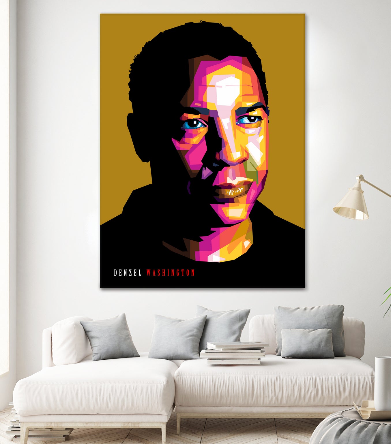 Denzel Washington by Sherlock Wijaya on GIANT ART - white photo illustration