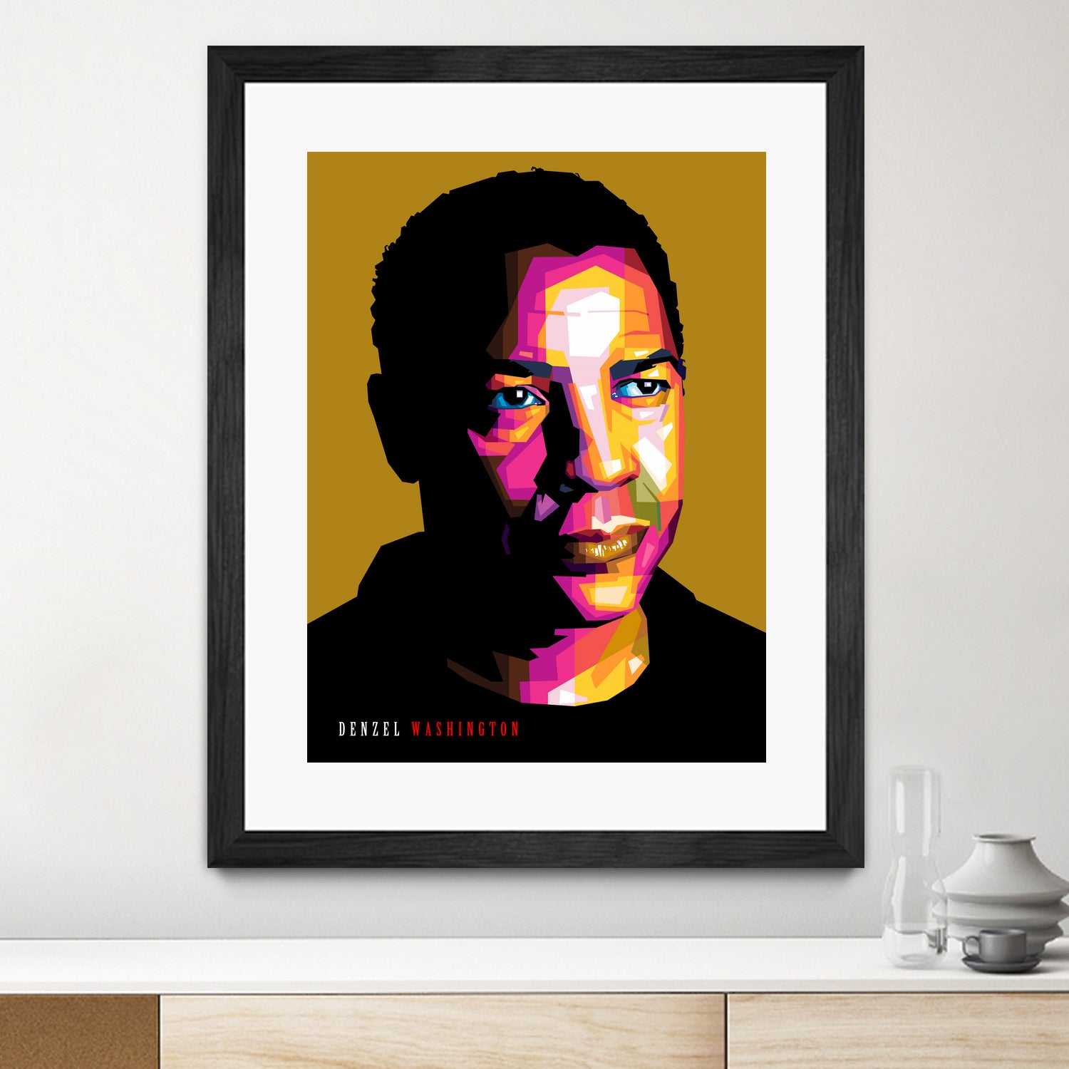 Denzel Washington by Sherlock Wijaya on GIANT ART - white photo illustration