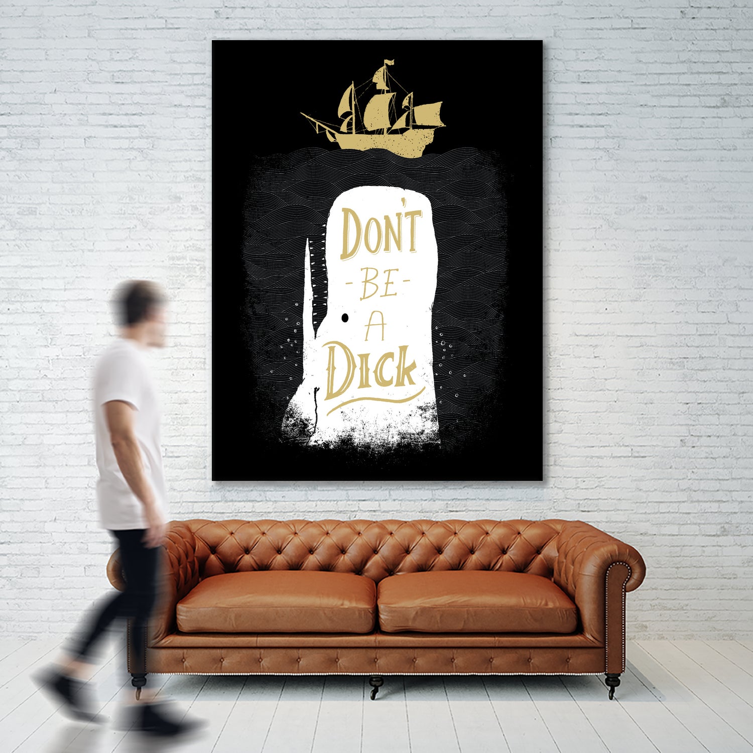 Don't Be A Dick by Michael Buxton on GIANT ART - black digital painting