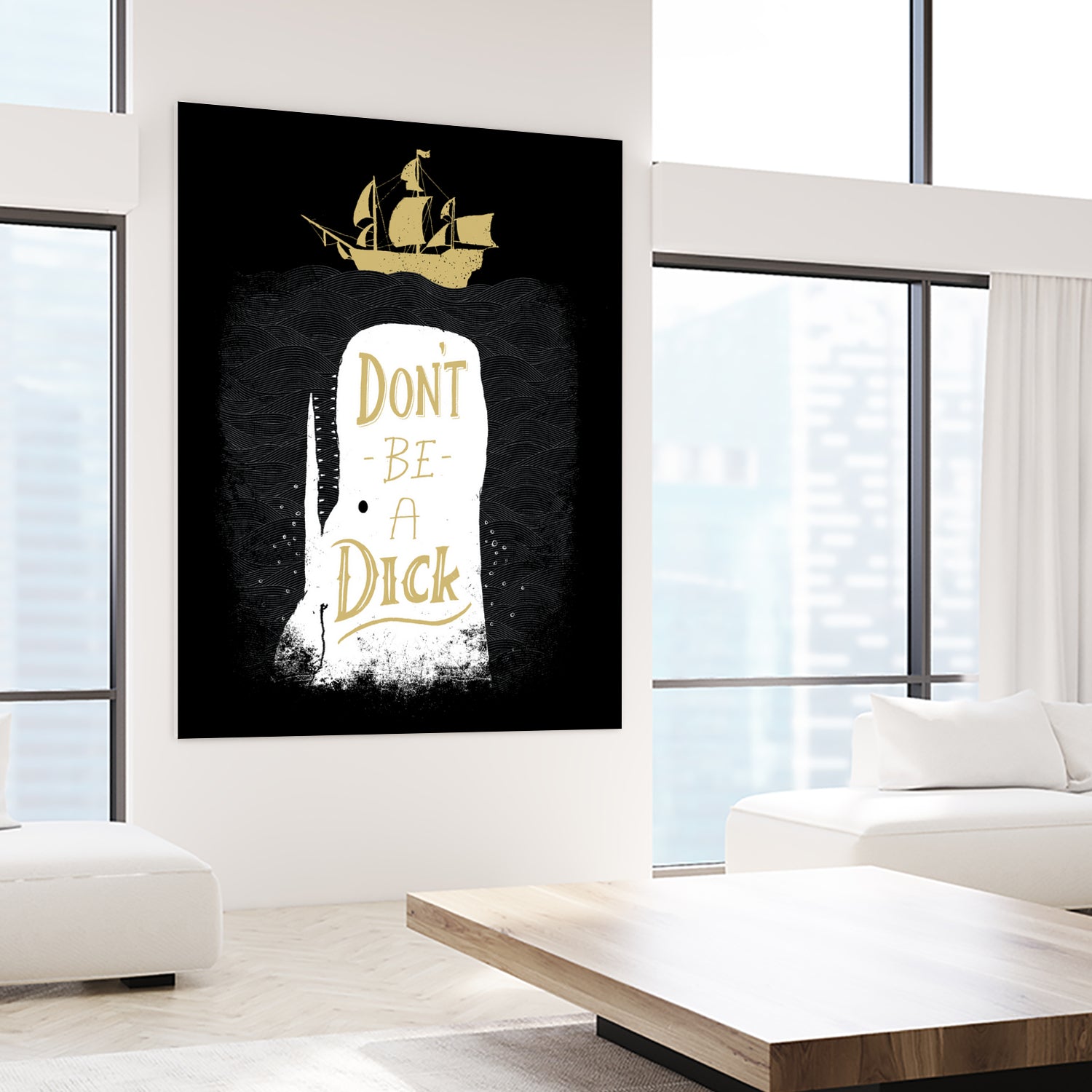 Don't Be A Dick by Michael Buxton on GIANT ART - black digital painting