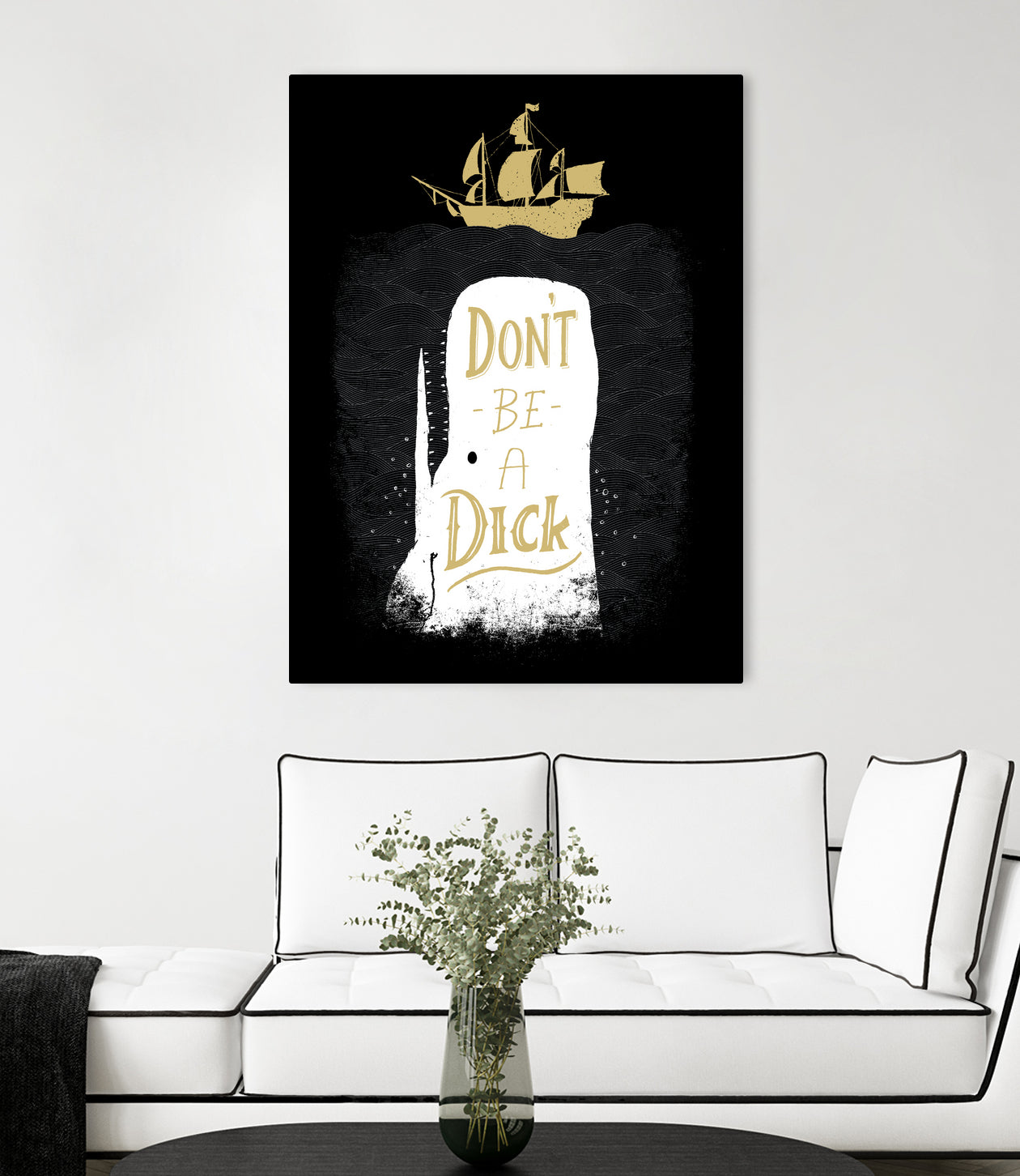 Don't Be A Dick by Michael Buxton on GIANT ART - black digital painting