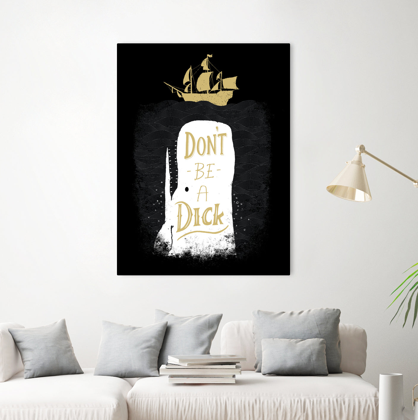 Don't Be A Dick by Michael Buxton on GIANT ART - black digital painting