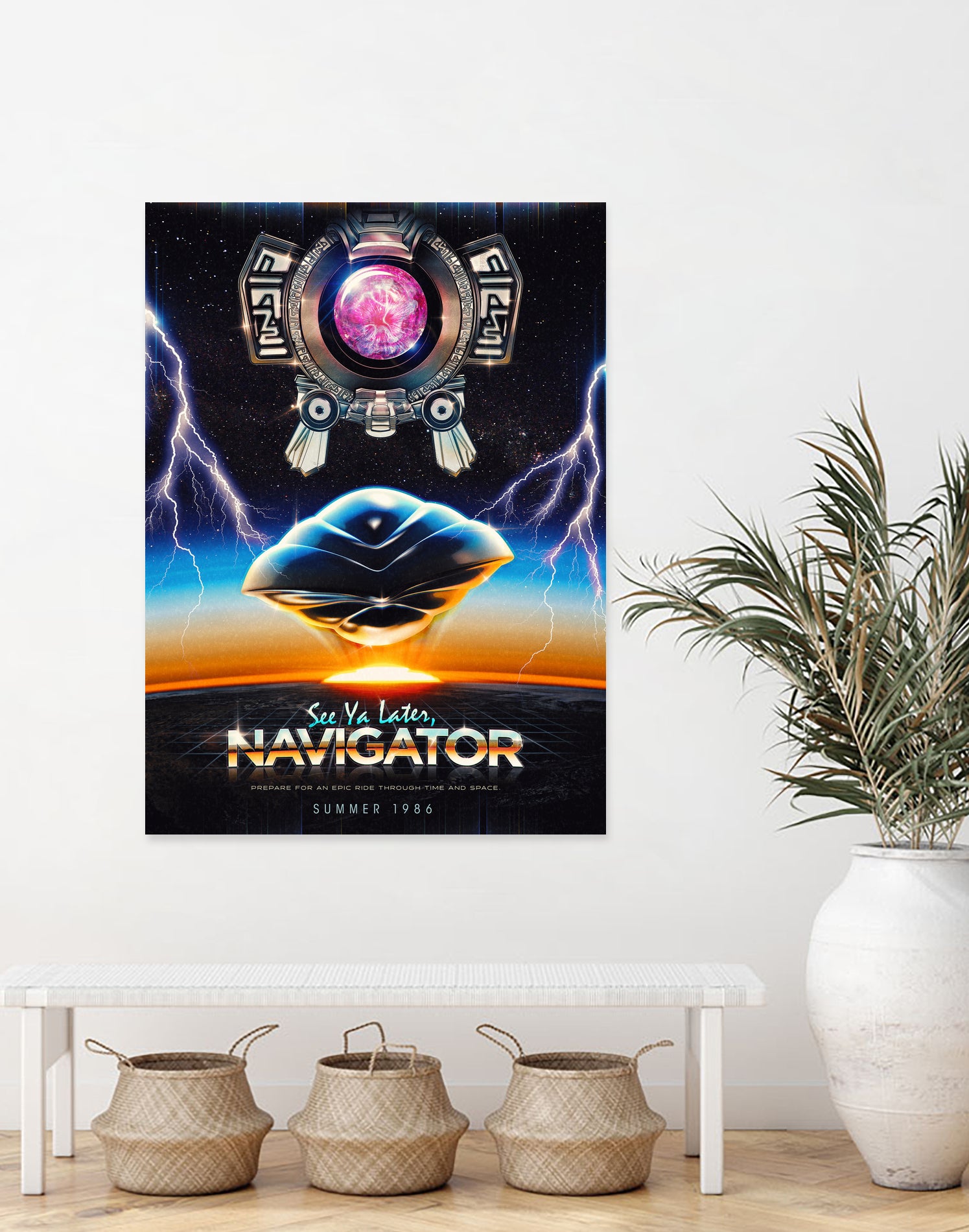 Flight of the Navigator Inspired Retro Poster by Barrett Biggers on GIANT ART - black vector illustration