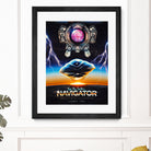 Flight of the Navigator Inspired Retro Poster by Barrett Biggers on GIANT ART - black vector illustration