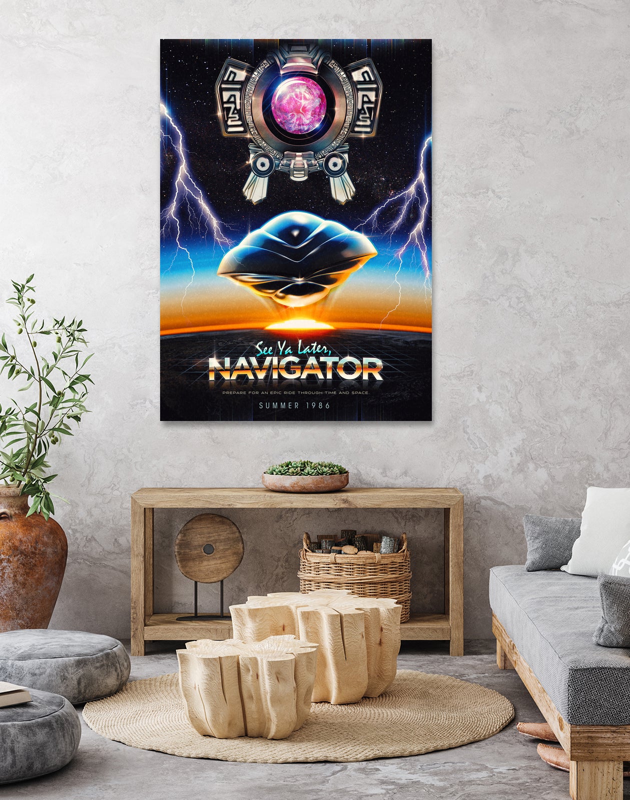 Flight of the Navigator Inspired Retro Poster by Barrett Biggers on GIANT ART - black vector illustration