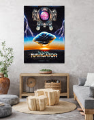 Flight of the Navigator Inspired Retro Poster by Barrett Biggers on GIANT ART - black vector illustration