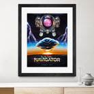 Flight of the Navigator Inspired Retro Poster by Barrett Biggers on GIANT ART - black vector illustration