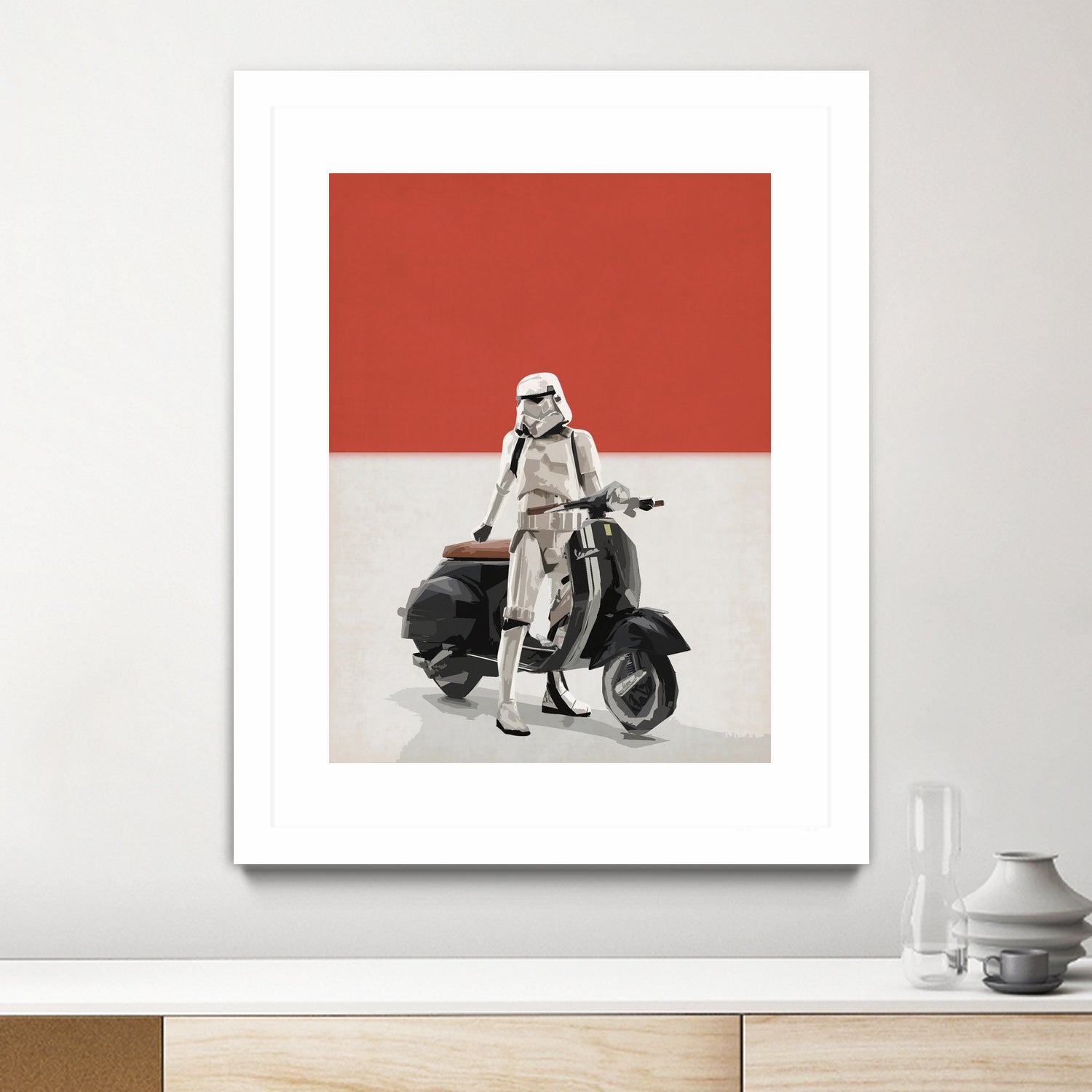 VESPA TROOOPER by Vin Zzep on GIANT ART - white digital painting