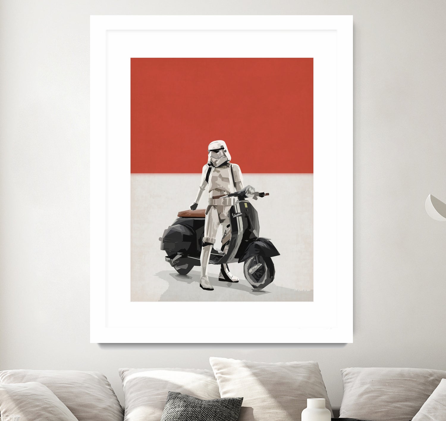 VESPA TROOOPER by Vin Zzep on GIANT ART - white digital painting