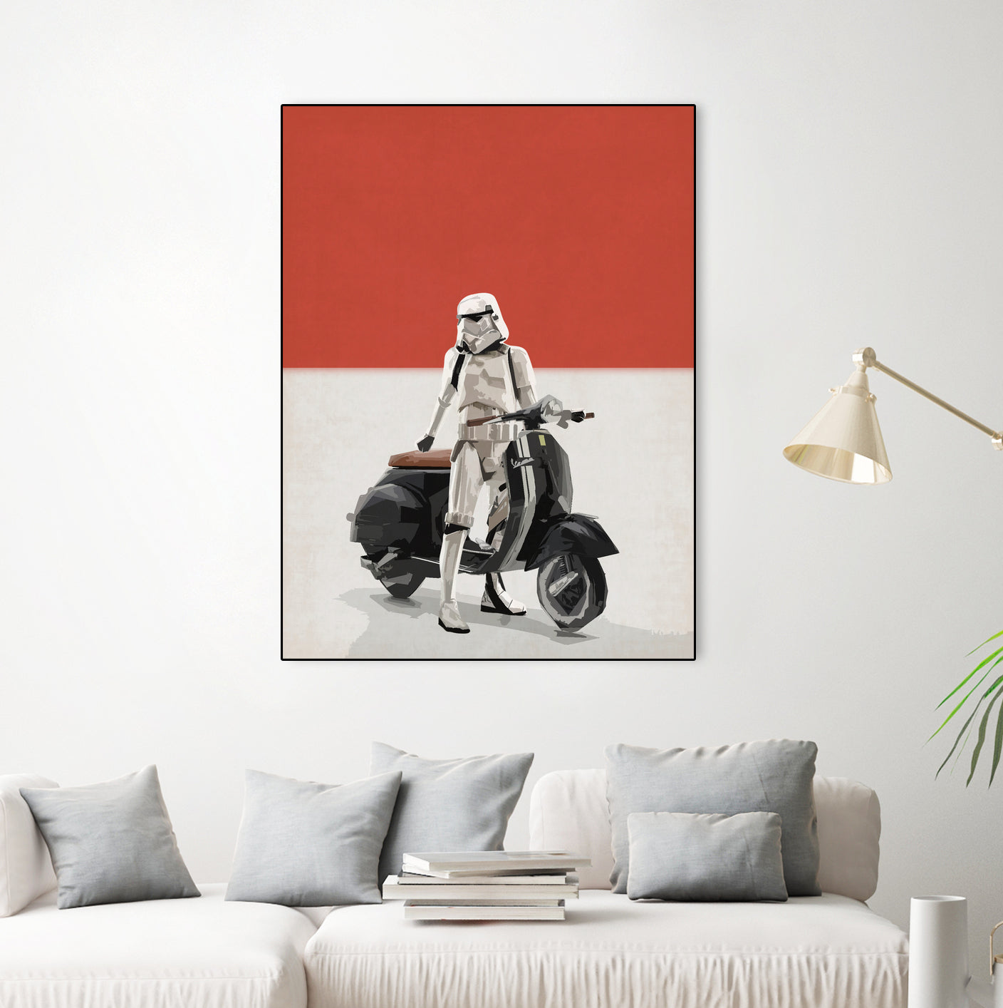 VESPA TROOOPER by Vin Zzep on GIANT ART - white digital painting