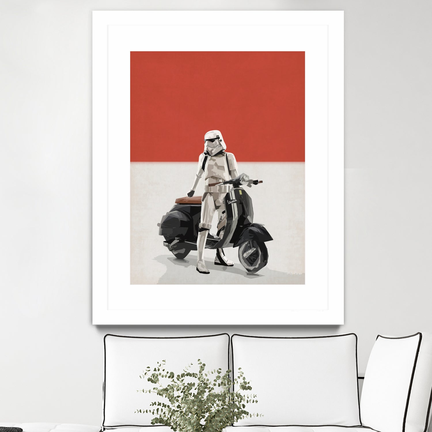 VESPA TROOOPER by Vin Zzep on GIANT ART - white digital painting