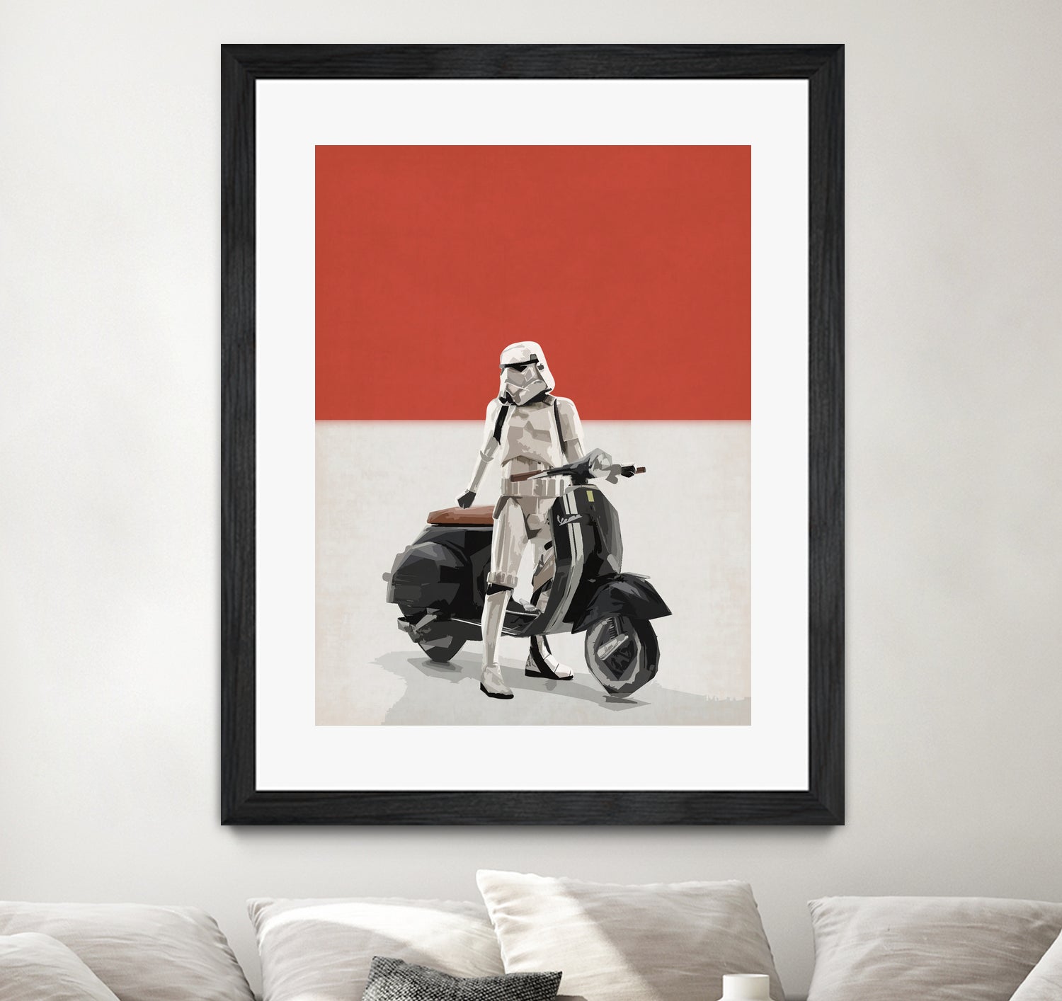 VESPA TROOOPER by Vin Zzep on GIANT ART - white digital painting