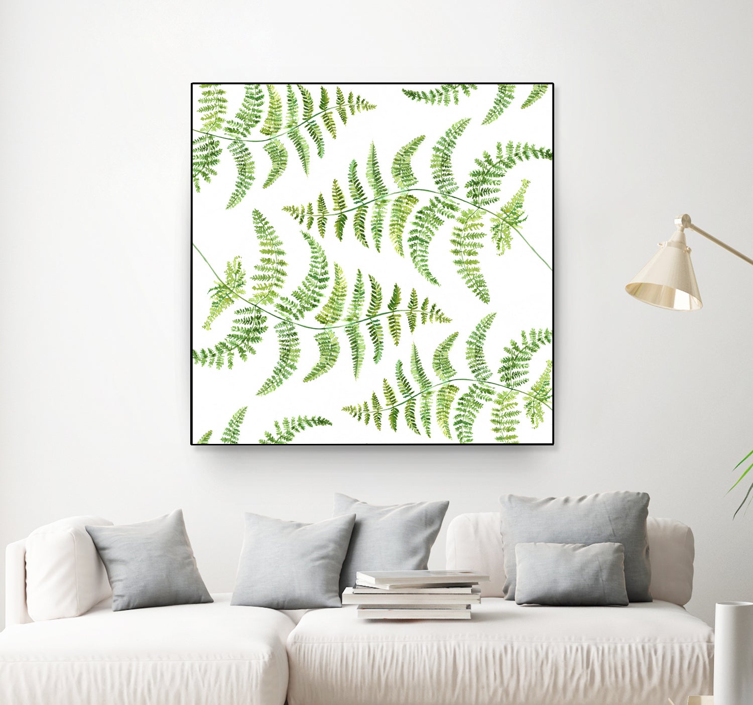 Fern pattern by Polina Ganzina on GIANT ART - white mixed media